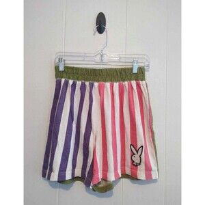 INT'L Image Trends | Playboy Red White Blue Striped Elastic Waist Shorts Size M